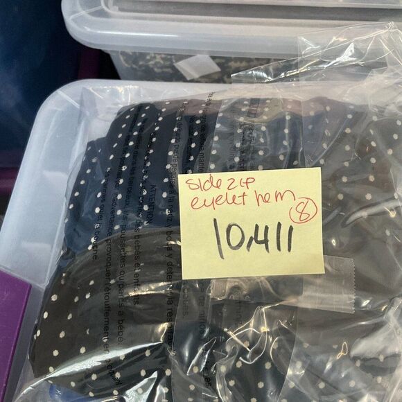 Ann Taylor Cotton A-Line Skirt Polka Dot Side Zip Knee Length Eyelet Hem Size 6 - Picture 12 of 12